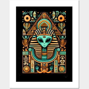 Alien Pharaon Apparel Posters and Art